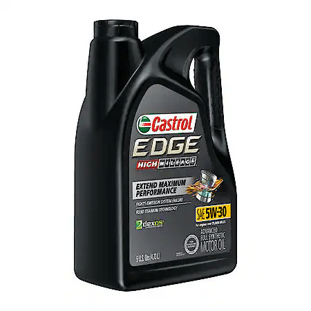 Castrol EDGE High Mileage 5W-30 Advanced Full Synthetic Motor Oil: 5 Qt