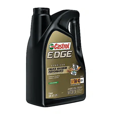 Castrol EDGE Euro Car 5W-40 A3/B4 Full Synthetic Motor Oil 5 Quart