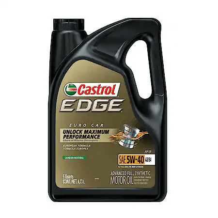 Castrol EDGE Euro Car 5W-40 A3/B4 Full Synthetic Motor Oil 5 Quart