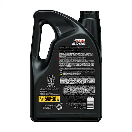 Castrol EDGE 5W-30 Advanced Full Synthetic Motor Oil: 5 Quart