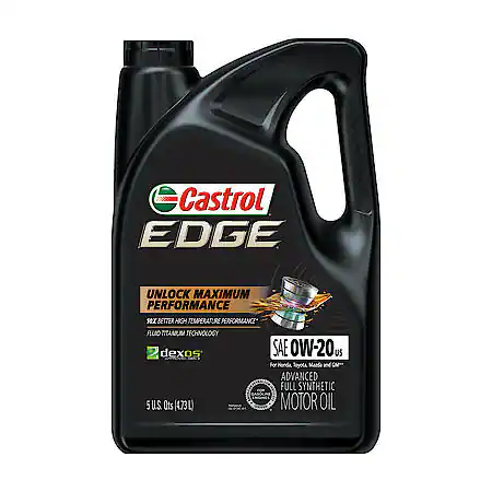 Castrol EDGE 0W-20 Advanced Full Synthetic Motor Oil: 5 Quart