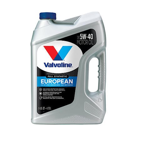 Valvoline European Vehicle Full Synthetic 5W-40 Motor Oil: For Gasoline & Diesel Engines, 5 Quart