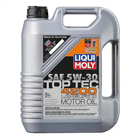 LIQUI MOLY TopTec 4200 Long Life Full Synthetic 5W-30 Motor Oil: Long Life, Reduces Build Up, 5 Liter