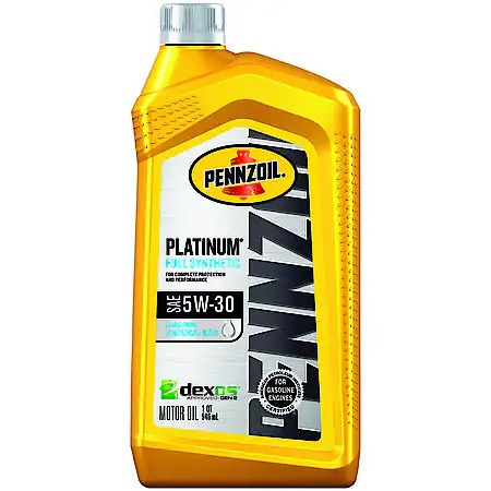 Pennzoil Platinum 5W-30 Full Synthetic Motor Oil, 1 Quart