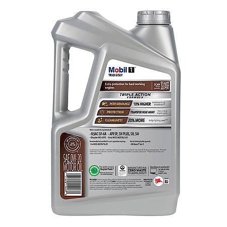 Mobil 1 Truck & SUV Full Synthetic Motor Oil 0W-20, 5 Quart