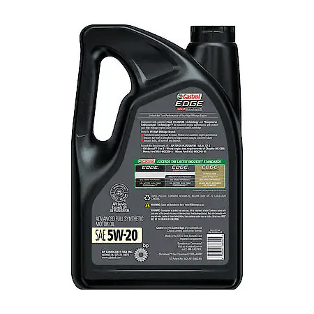 Castrol EDGE High Mileage 5W-20 Advanced Full Synthetic Motor Oil: 5 Quart