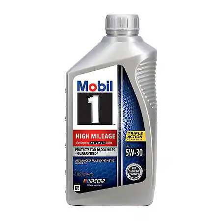 Mobil 1 High Mileage Full Synthetic Motor Oil 5W-30, 1 Quart