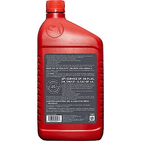 FRAM High Mileage 5W-20 Motor Oil: 1 Quart