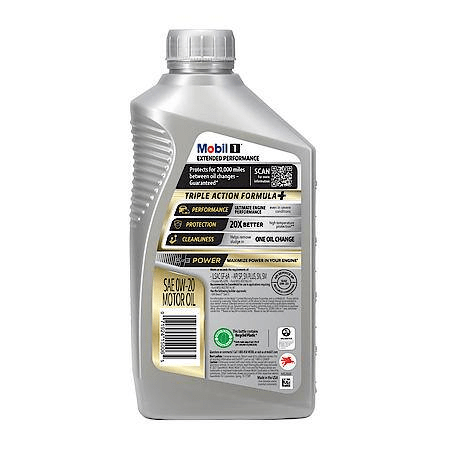 Mobil 1 Extended Performance Full Synthetic Motor Oil 0W-20, 1 Quart