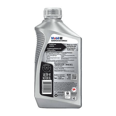 Mobil 1 FS European Car Formula Full Synthetic Motor Oil 0W-40, 1 Quart