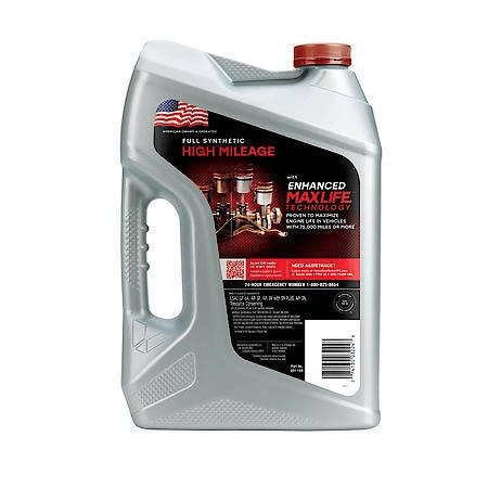 Valvoline Full Synthetic High Mileage with MaxLife Technology 0W-20 Motor Oil: Maximizes Engine Life, 5 Quart