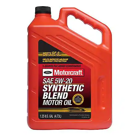 Motorcraft Synthetic Blend 5W20 Motor Oil: Original Equipment for Ford Motor Company Vehicles, 5 Quart