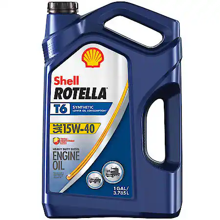 Shell Rotella T6 15W-40 Full Synthetic Heavy Duty Diesel Engine Oil, 1 Gallon