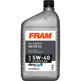 FRAM Full Synthetic 5W-40 European Motor Oil: 1 Quart