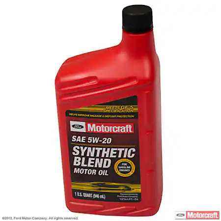 Motorcraft Synthetic Blend 5W20 Motor Oil: Original Equipment for Ford Motor Company Vehicles, 1 Quart