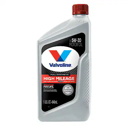 Valvoline Full Synthetic High Mileage with MaxLife Technology 5W-30 Motor Oil: Maximizes Engine Life, 1 Quart