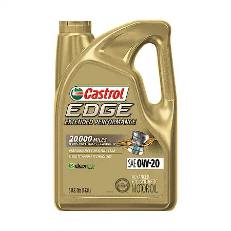 Castrol EDGE Extended Performance 0W-20 Advanced Full Synthetic Motor Oil: 5 Qt