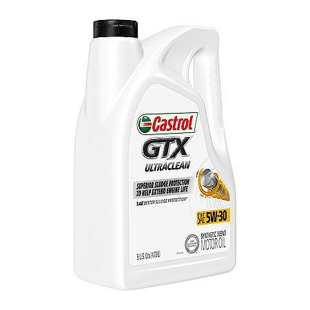 Castrol GTX Ultraclean 5W-30 Synthetic Blend Motor Oil: 5 Quart