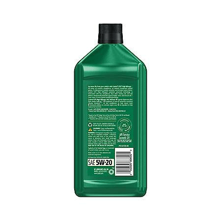 Castrol GTX High Mileage Synthetic Blend 5W-20 Motor Oil: Helps Protect Emission Systems, 1 Quart
