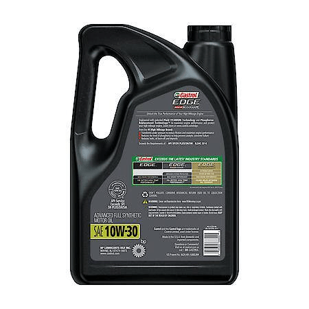 Castrol EDGE High Mileage 10W-30 Advanced Full Synthetic Motor Oil: 5 Qt