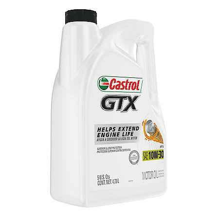 Castrol GTX 10W-30 Conventional Motor Oil: 5 Quart