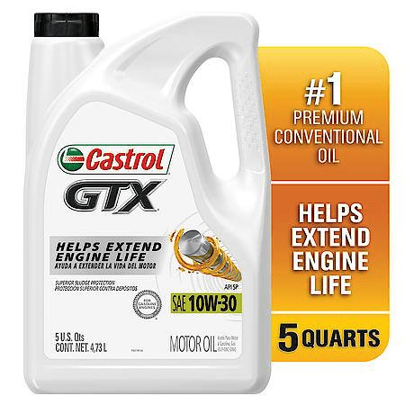 Castrol GTX 10W-30 Conventional Motor Oil: 5 Quart