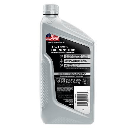 Valvoline Advanced Full Synthetic 0W-20 Motor Oil: Maximizes Engine Life, 1 Quart