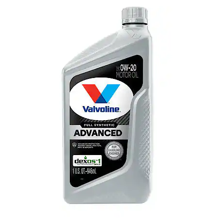 Valvoline Advanced Full Synthetic 0W-20 Motor Oil: Maximizes Engine Life, 1 Quart