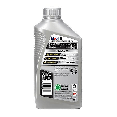 Mobil 1 Advanced Full Synthetic Motor Oil 10W-30, 1 Quart