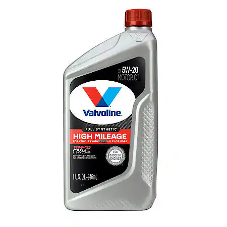 Valvoline Full Synthetic High Mileage with MaxLife Technology 5W-20 Motor Oil: Maximizes Engine Life, 1 Quart