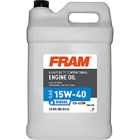 FRAM Conventional Heavy Duty 15W-40 Motor Oil: 2.5 Gallon