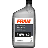 FRAM Full Synthetic 0W-40 Motor Oil: 1 Quart