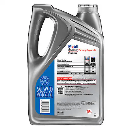 Mobil Super 5W-30 Full Synthetic Motor Oil, 5 Quart