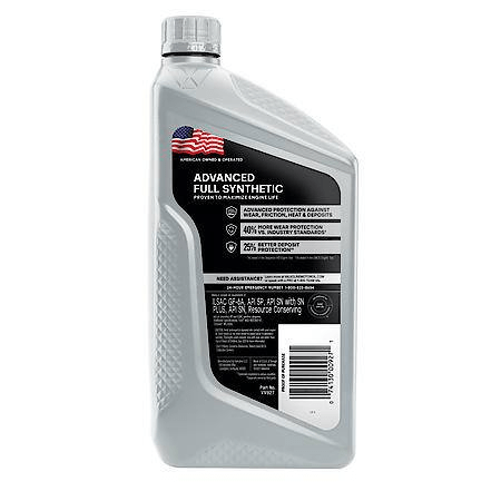 Valvoline Advanced Full Synthetic 5W-20 Motor Oil: Maximizes Engine Life, 1 Quart