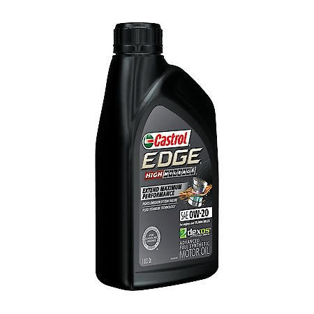 Castrol EDGE High Mileage 0W-20 Full Synthetic Motor Oil 1 Quart