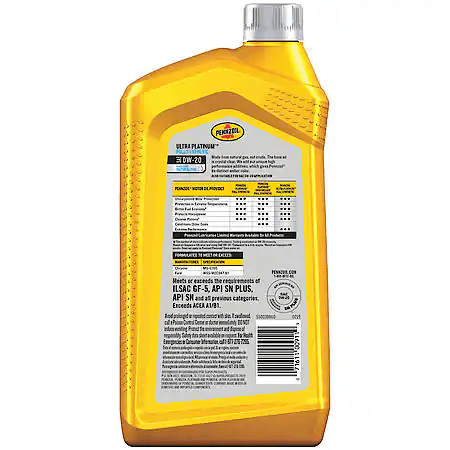 Pennzoil Pennzoil Ultra Platinum Full Synthetic 0W20