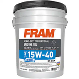 FRAM Conventional Heavy Duty 15W-40 Motor Oil: 5 Gallon