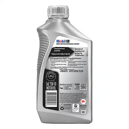 Mobil 1 Advanced Full Synthetic Motor Oil 15W-50, 1 Quart