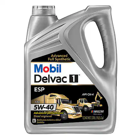 Mobil Delvac 1 ESP 5W-40 Full Synthetic Heavy Duty Diesel Engine Oil, 1 Gallon