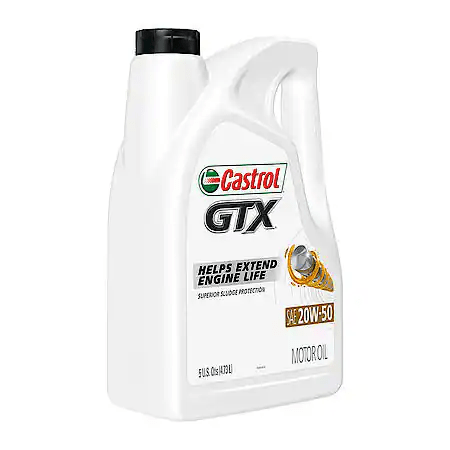 Castrol GTX Conventional 20W-50 Motor Oil: Helps Protect Against Sludge Build Up, 5 Quart