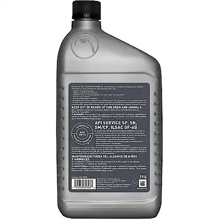 FRAM Full Synthetic 0W-16 Motor Oil: 1 Quart