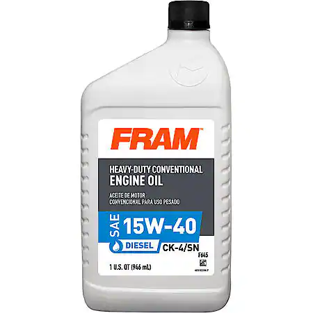 FRAM Conventional Heavy Duty 15W-40 Motor Oil: 1 Quart – AFA-Motors