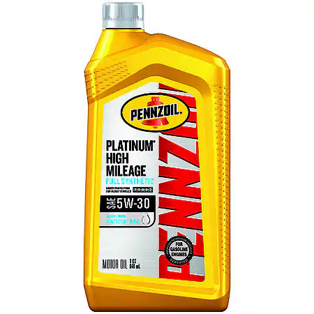 Pennzoil Platinum High Mileage 5W-30 Full Synthetic Motor Oil, 1 Quart