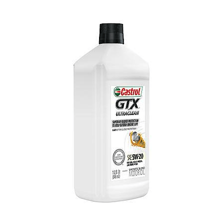 Castrol GTX Ultraclean Synthetic Blend 5W-20 Motor Oil: No Other Oil Keeps Engines Cleaner, 1 Quart