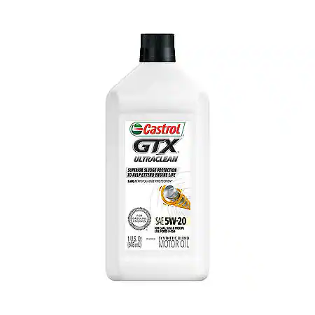 Castrol GTX Ultraclean Synthetic Blend 5W-20 Motor Oil: No Other Oil Keeps Engines Cleaner, 1 Quart