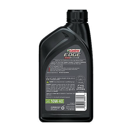 Castrol EDGE High Mileage 10W-40 Full Synthetic Motor Oil 1 Quart