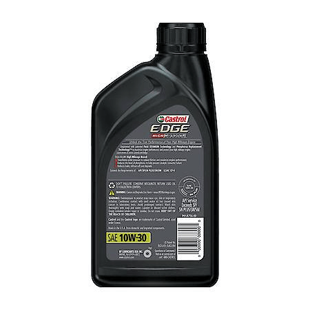 Castrol EDGE High Mileage 10W-30 Full Synthetic Motor Oil 1 Quart
