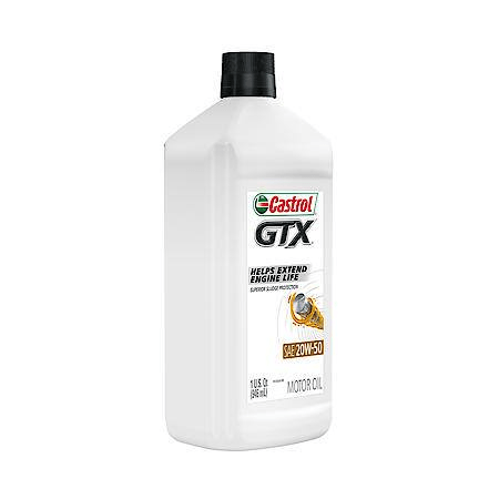 Castrol GTX Conventional 20W-50 Motor Oil: Helps Protect Against Sludge Build Up, 1 Quart
