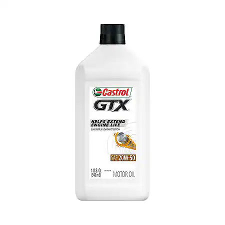 Castrol GTX Conventional 20W-50 Motor Oil: Helps Protect Against Sludge Build Up, 1 Quart