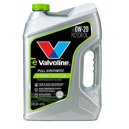 Valvoline Hybrid Full Synthetic 0W-20 Motor Oil: Maximizes Engine Life, 5 Quart